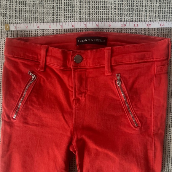 J Brand Intermix Skinny Jeans Low Fiery Red 24 - Picture 5 of 8